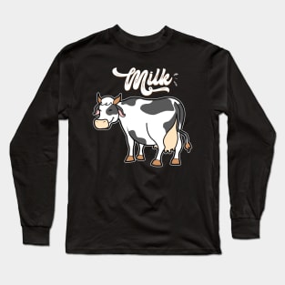 Cute Cow Milk Long Sleeve T-Shirt